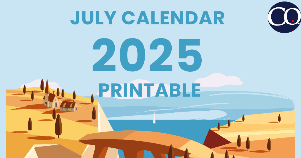 July Calendar 2025 Printable