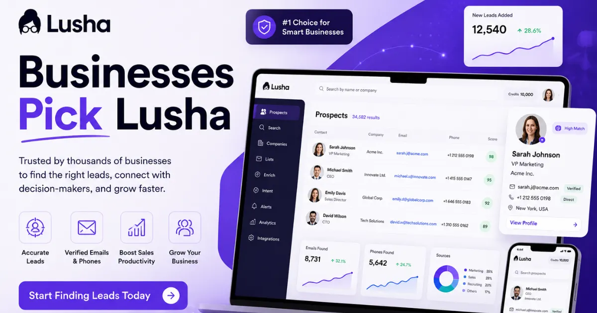 Businesses Pick Lusha