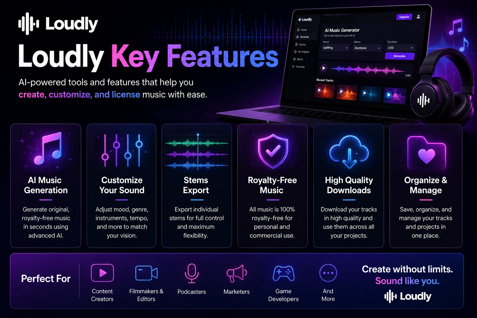 Loudly Key Features