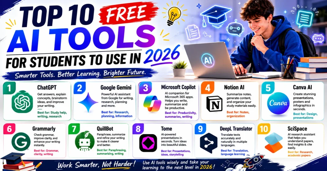 Top 10 Free AI Tools for Students
