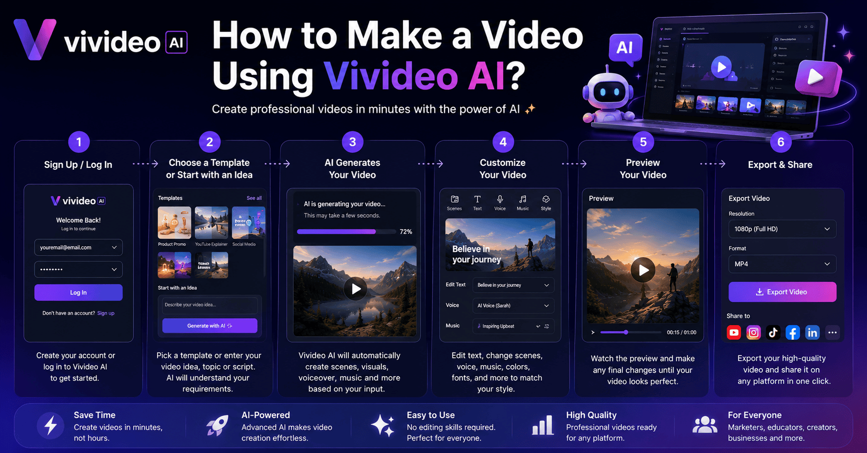 How to Make a Video Using Vivideo AI